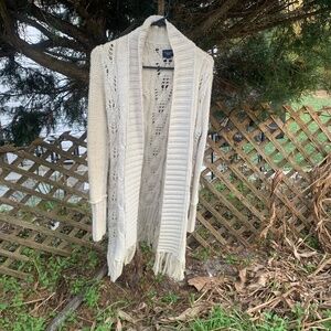 American eagle long boho cream cardigan